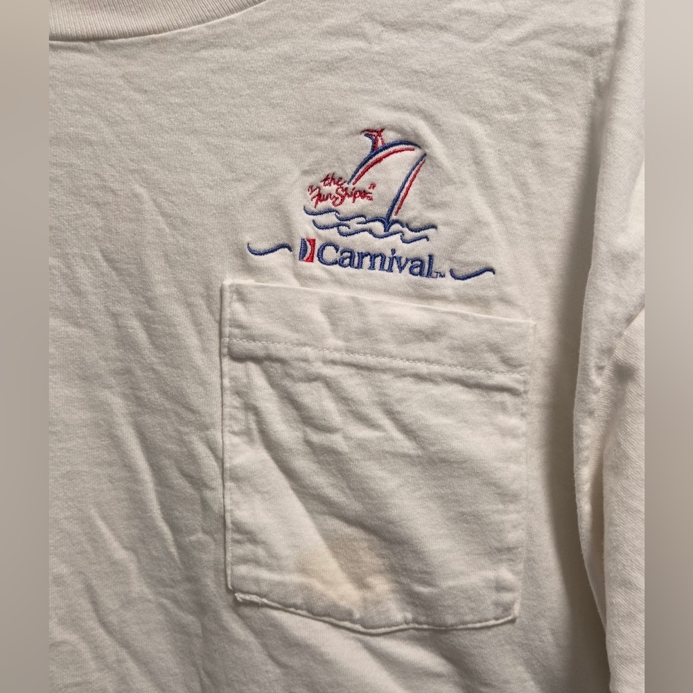 Vintage 90s Carnival "The Fun Ships" Fruit of the Loom Short Sleeve Tee Size XL